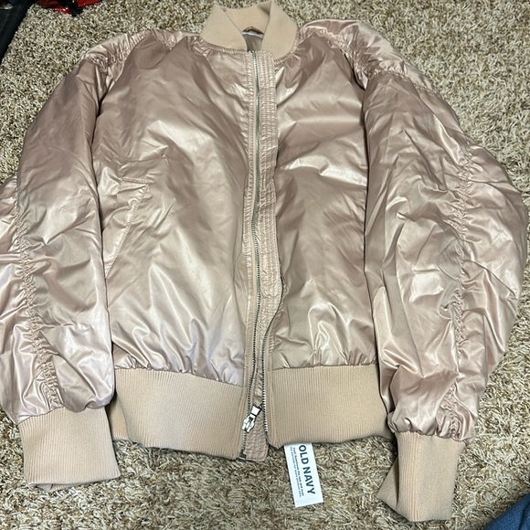 Old Navy oversized water resistant Bomber Jacket color - tiramisu - Picture 1 of 4